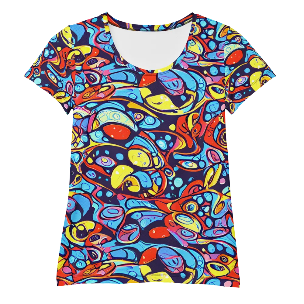 Neon Biomorph on Women's Athletic T-Shirt — Front