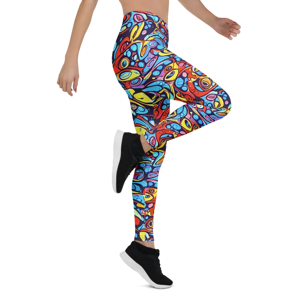 Neon Biomorph on Leggings — Right