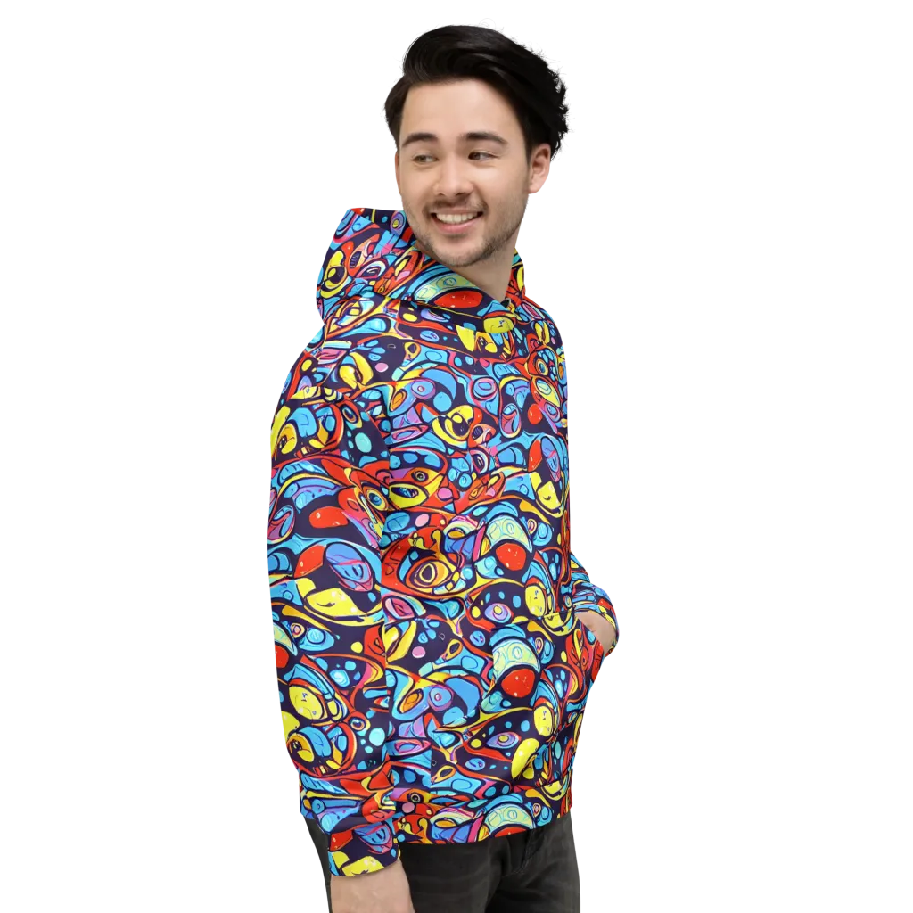 Neon Biomorph on Hoodie — Right