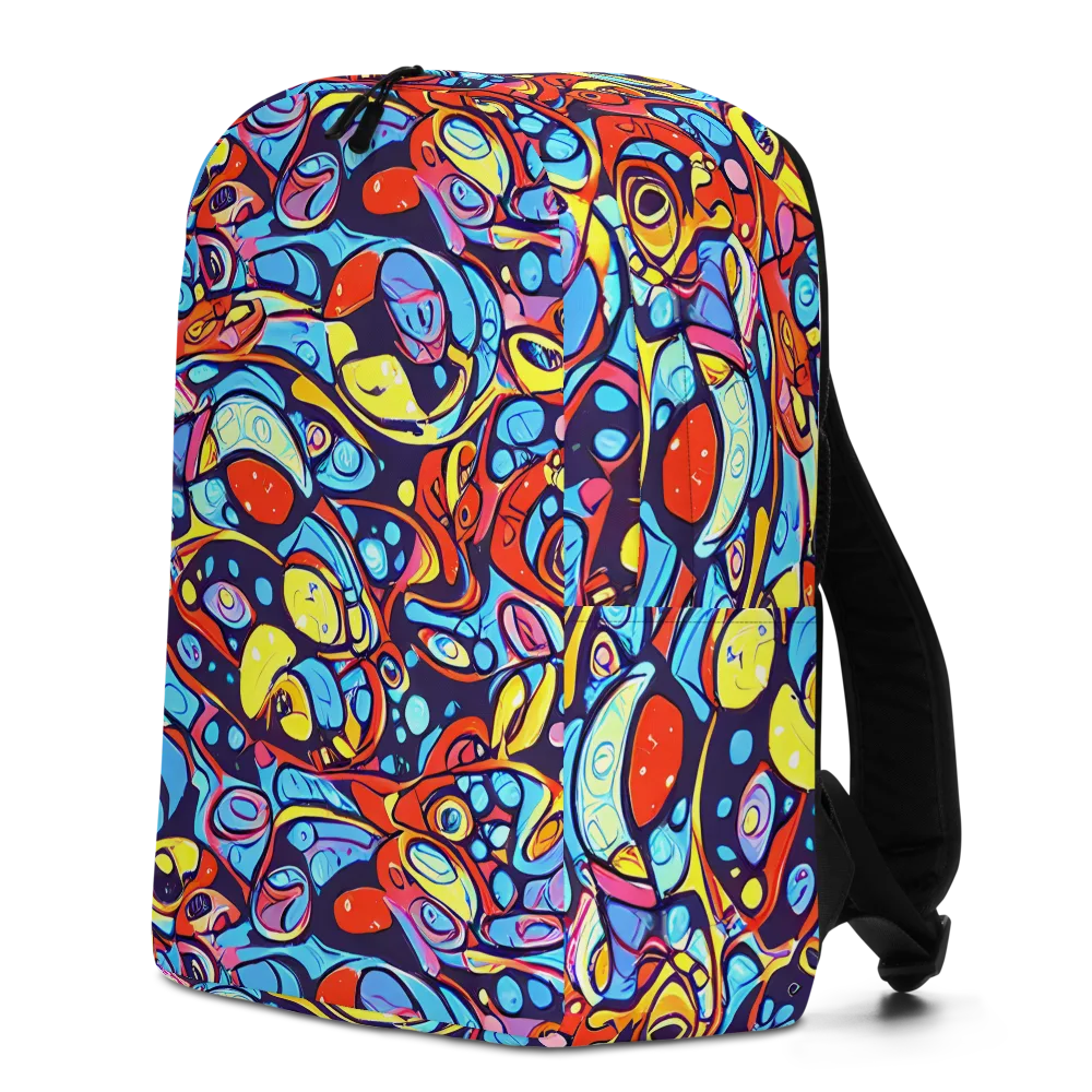 Neon Biomorph on Minimalist Backpack — Left