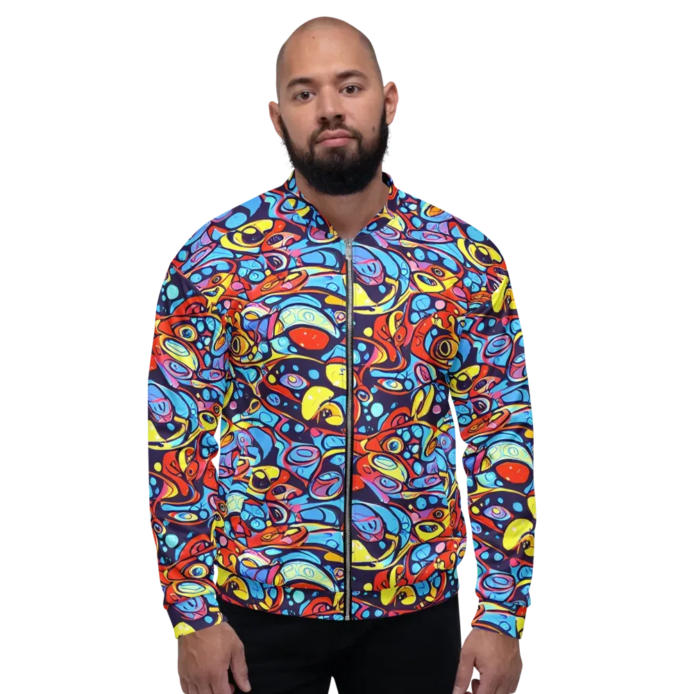 Neon Biomorph on Bomber Jacket — Front