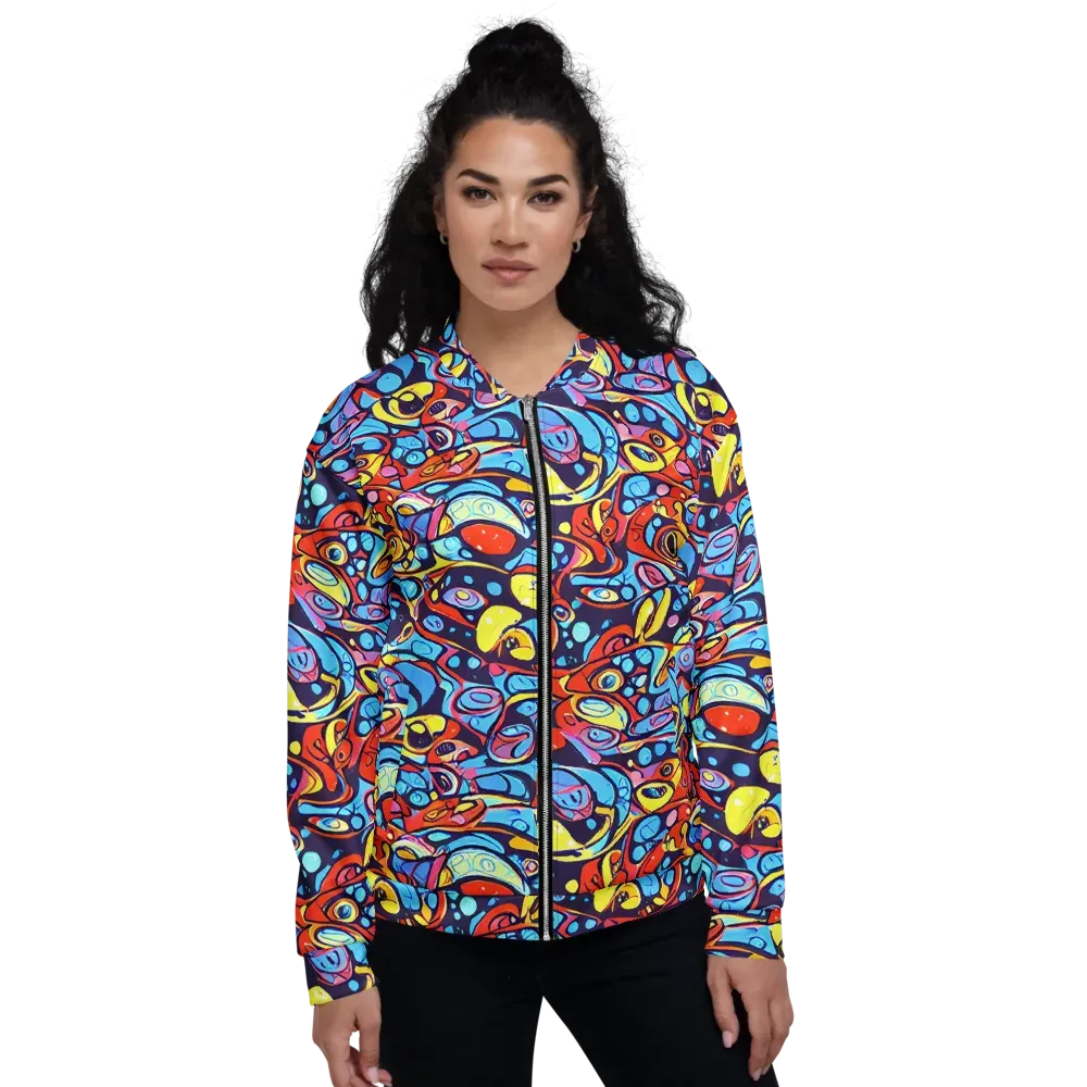 Neon Biomorph on Bomber Jacket — Front