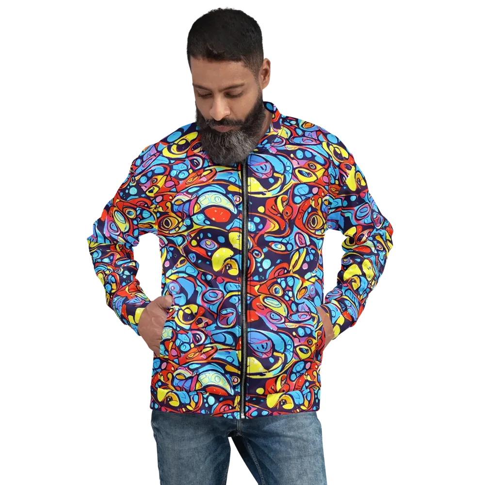 Neon Biomorph on Bomber Jacket — Front