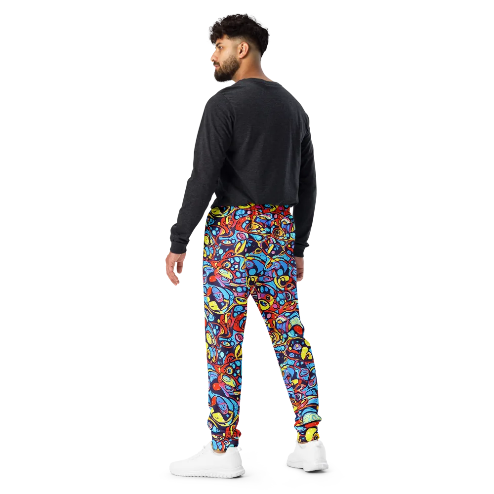 Neon Biomorph on Men's Joggers — Back