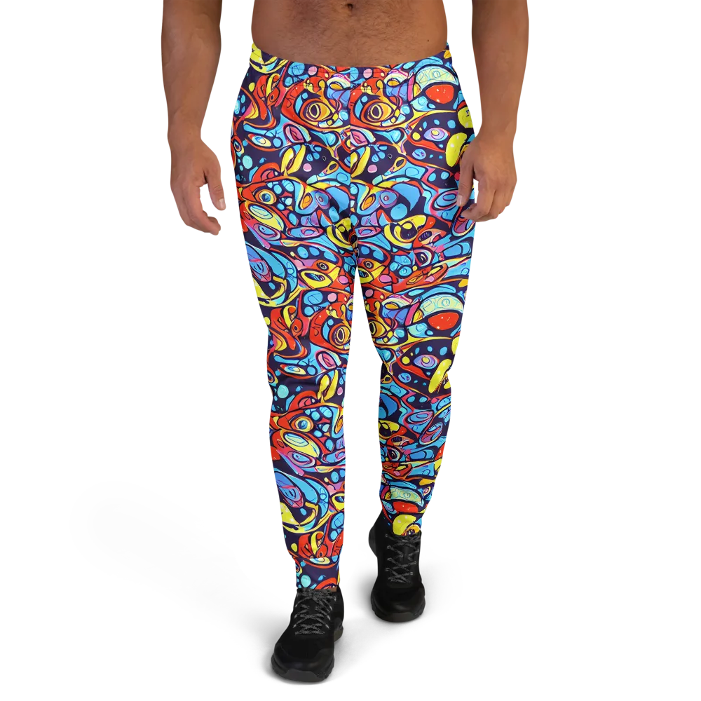Neon Biomorph on Men's Joggers — Front