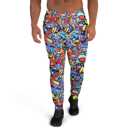 Neon Biomorph on a Men's Joggers