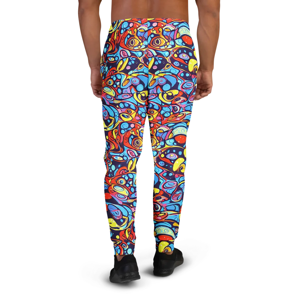 Neon Biomorph on Men's Joggers — Back