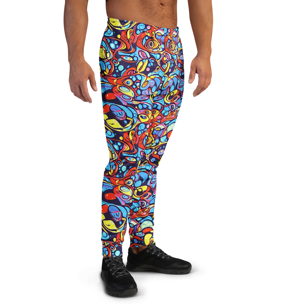 Neon Biomorph on Men's Joggers — Right