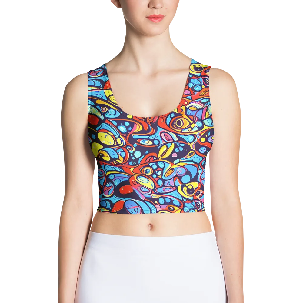 Neon Biomorph on Crop Top — Front