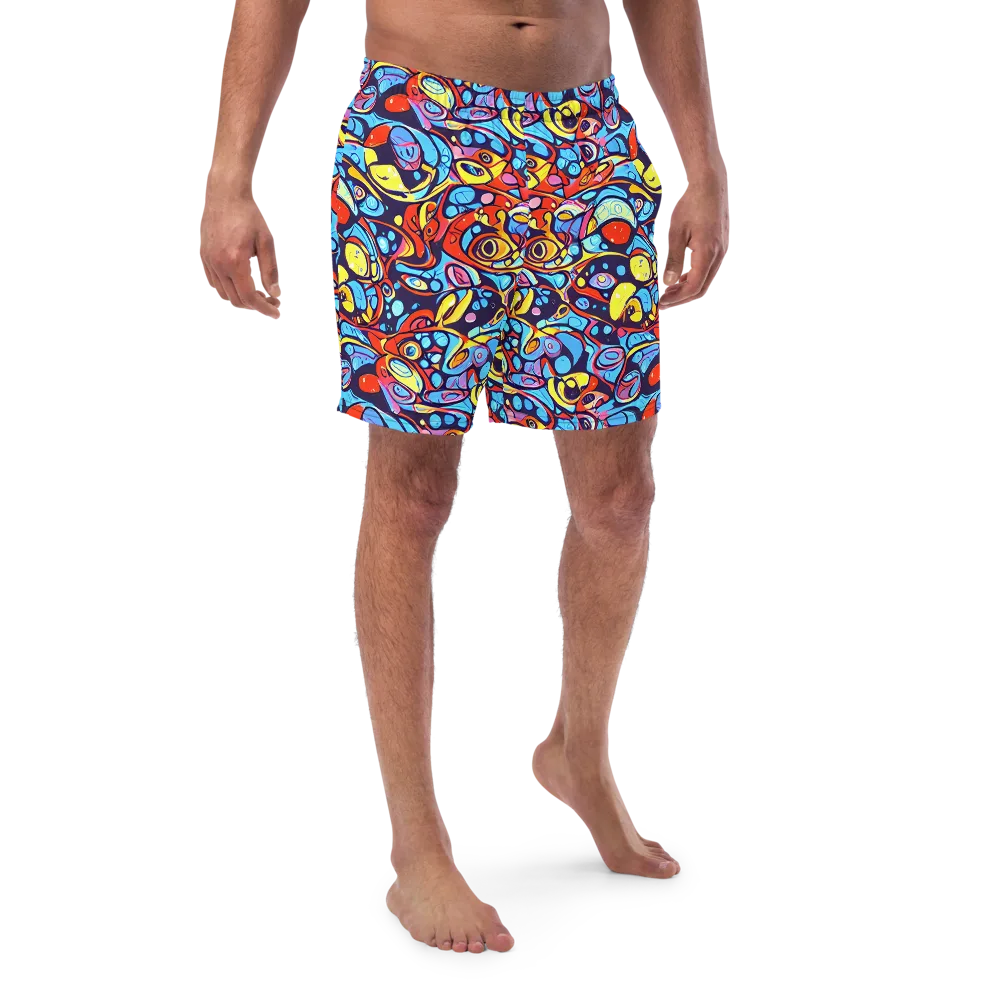 Neon Biomorph on Swim Trunks — Front