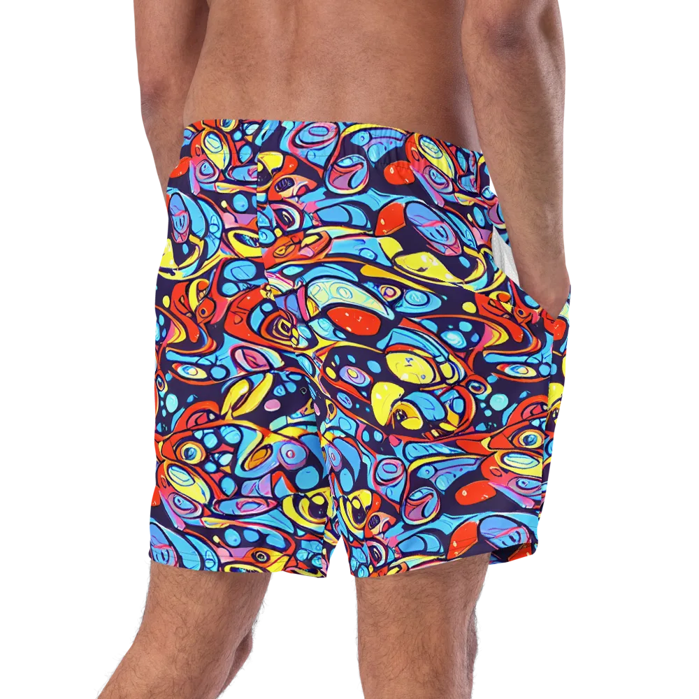 Neon Biomorph on Swim Trunks — Right Back