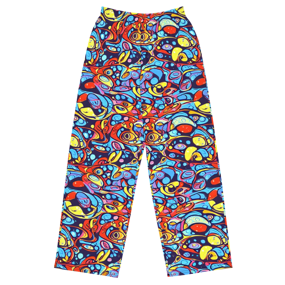 Neon Biomorph on Wide-Leg Pants — Front