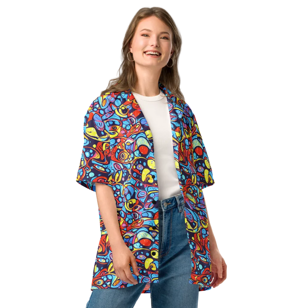 Neon Biomorph on Button Shirt — Front