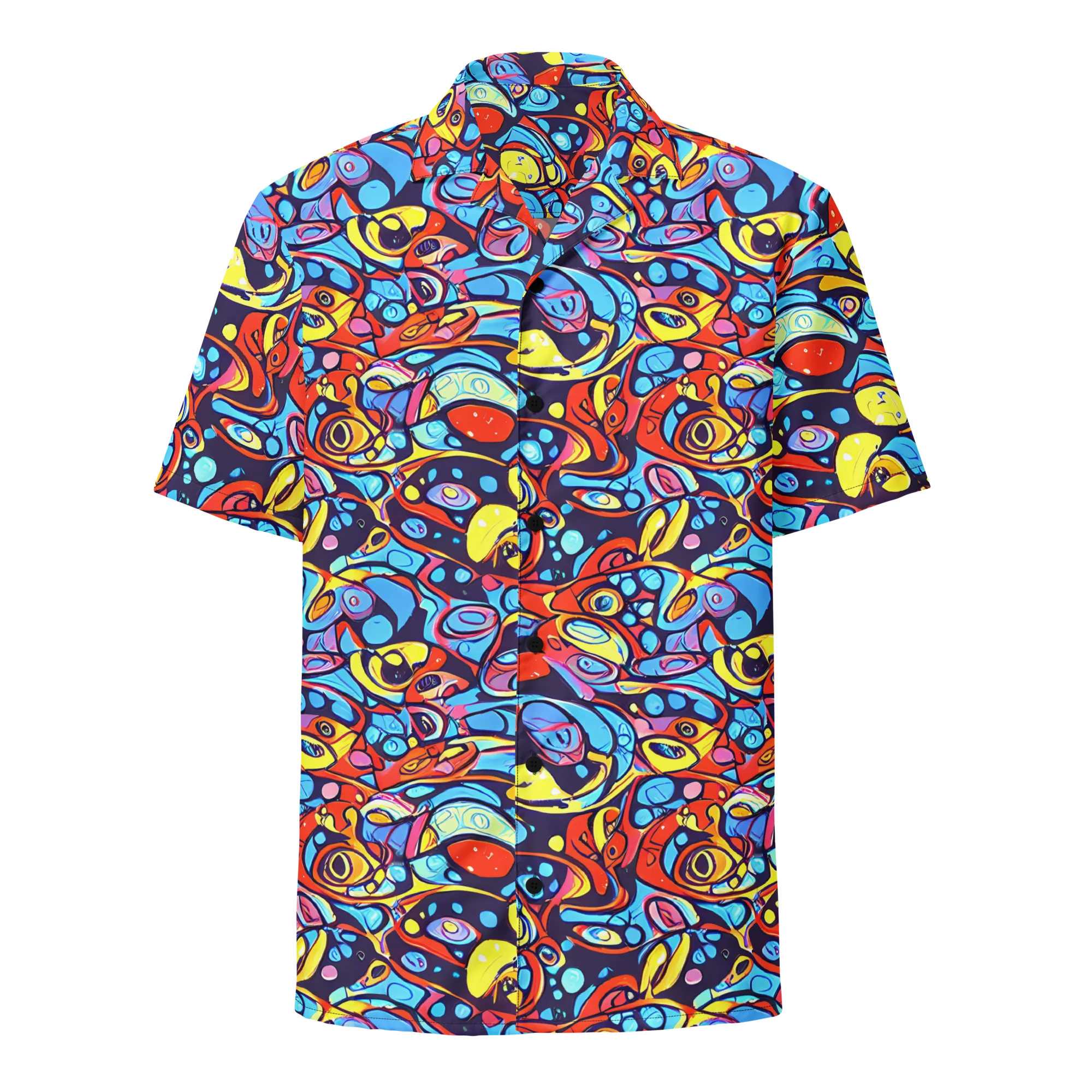 Neon Biomorph on Button Shirt — Front