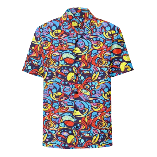 Neon Biomorph on a Button Shirt