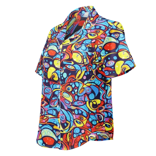 Neon Biomorph on a Women's Short Sleeve Pajama Top