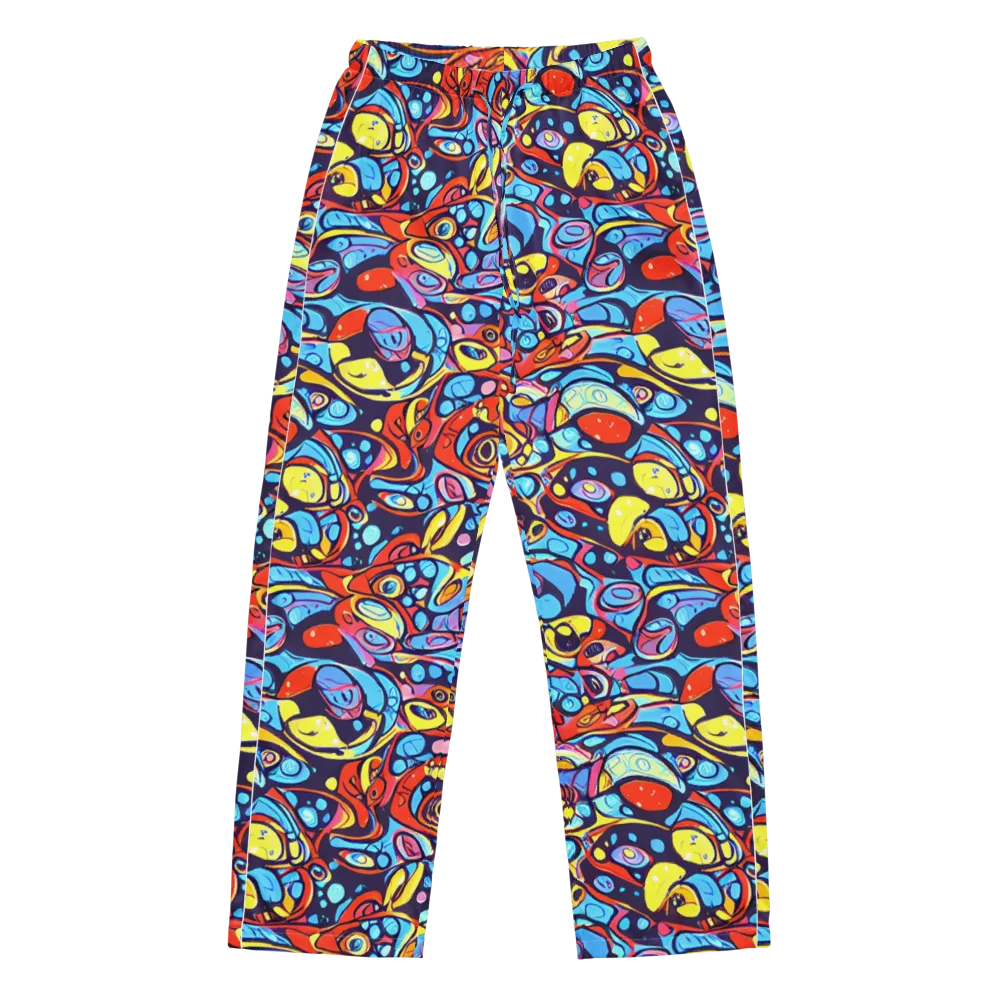 Neon Biomorph on Women's Pajama Pants — Front