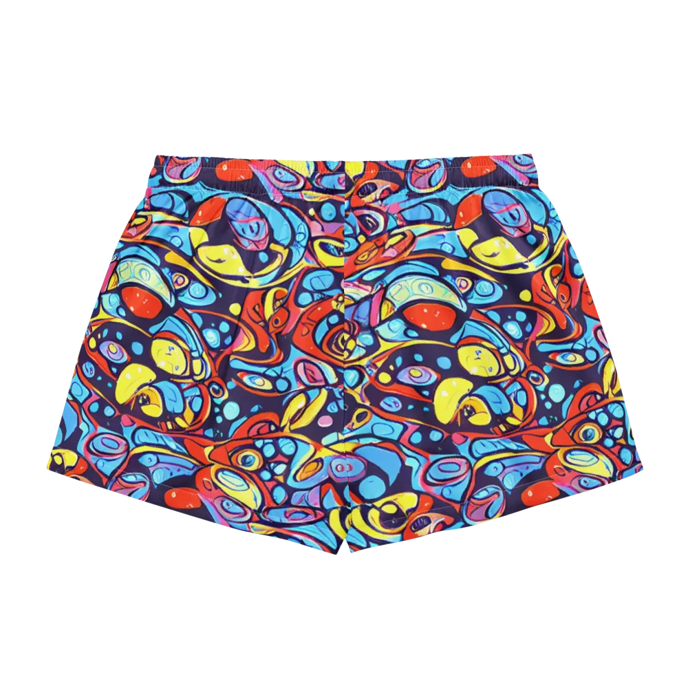 Neon Biomorph on Women's Pajama Shorts — Back