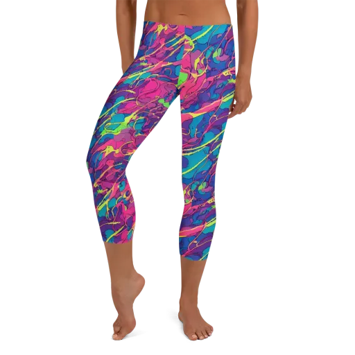 Magenta Velocity on a Capri Leggings