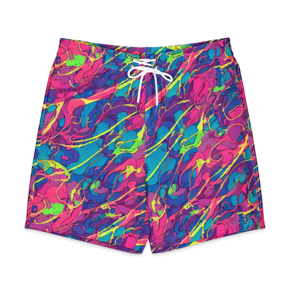 Magenta Velocity on Men's Board Shorts — Front