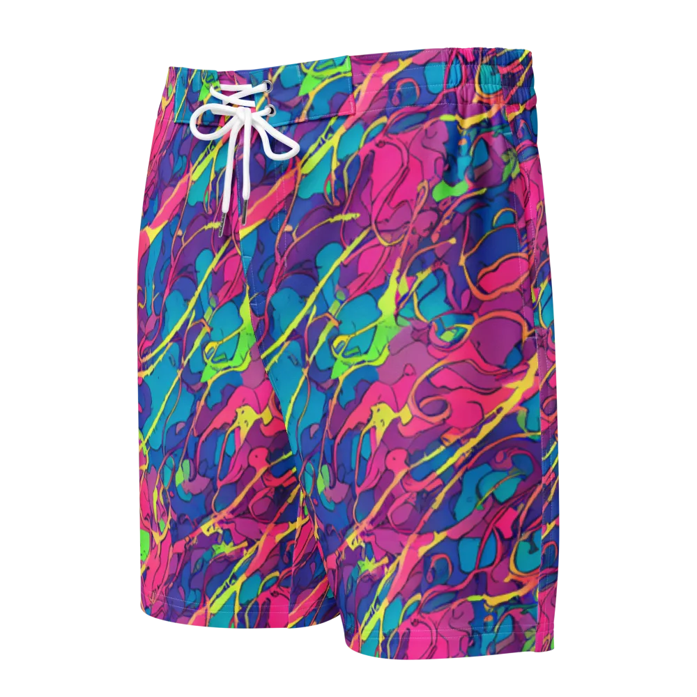 Magenta Velocity on Men's Board Shorts — Front