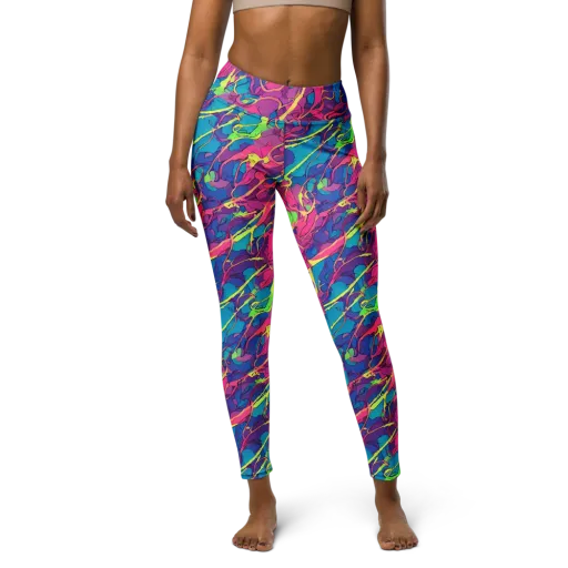 Magenta Velocity on a Yoga Leggings