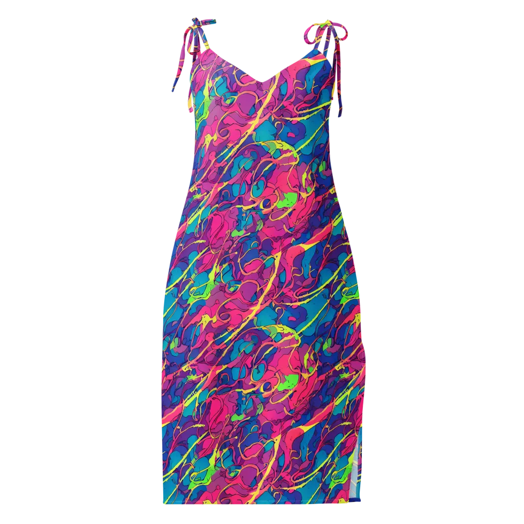 Magenta Velocity on Slip Dress — Front