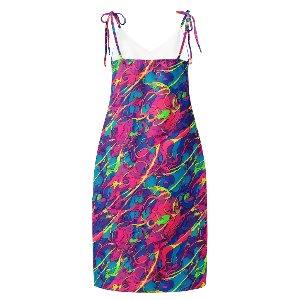 Magenta Velocity on Slip Dress — Back
