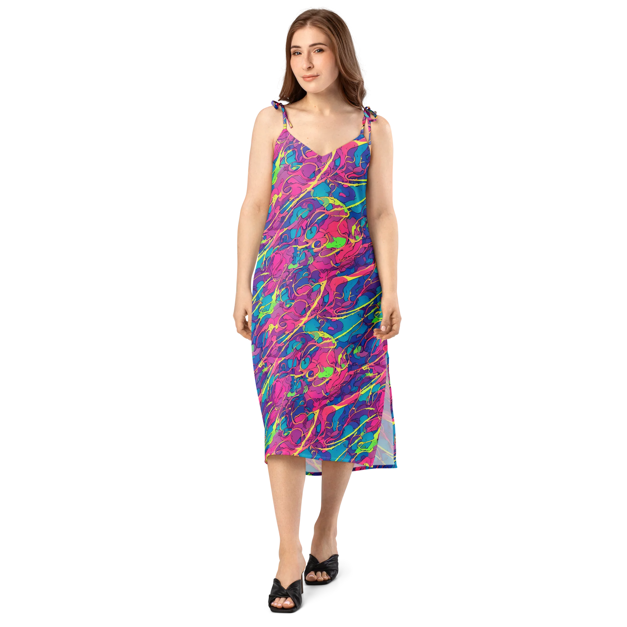 Magenta Velocity on Slip Dress — Front