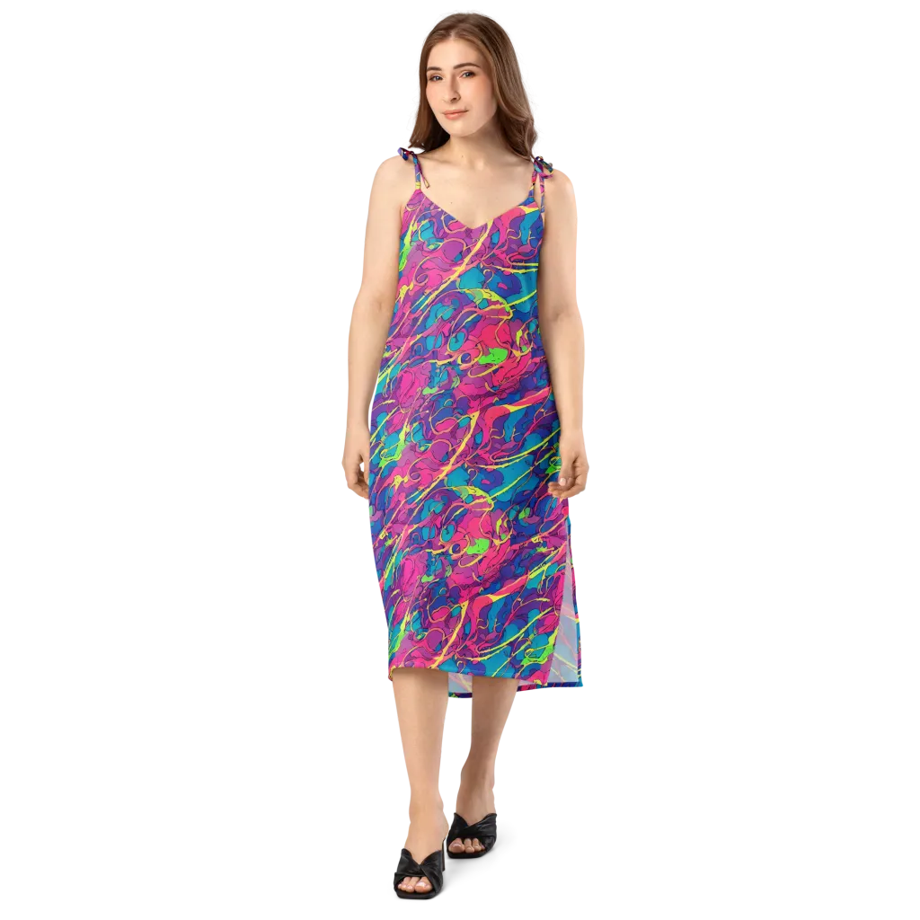 Magenta Velocity on Slip Dress — Front