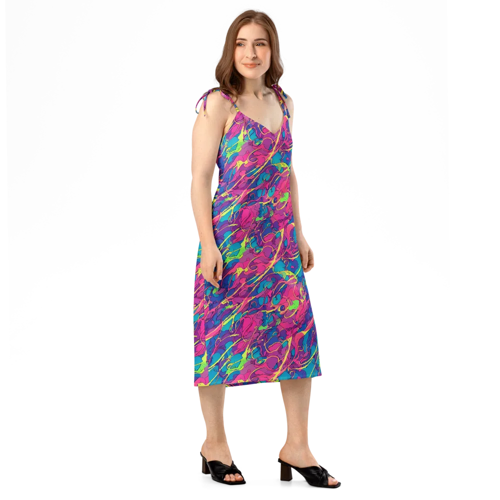 Magenta Velocity on Slip Dress — Right Front