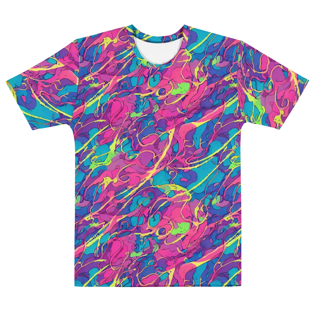 Magenta Velocity on Men's Cotton Crew Neck T-Shirt — Front