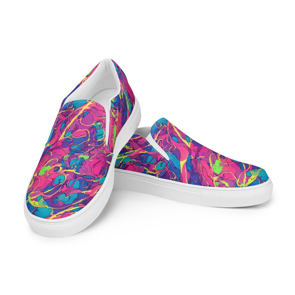 Magenta Velocity on Women's Slip-On Canvas Shoes — Left Front