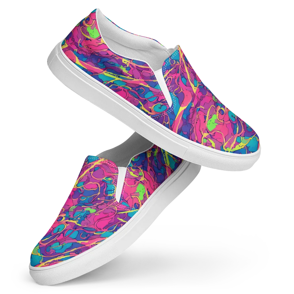 Magenta Velocity on Women's Slip-On Canvas Shoes — Front