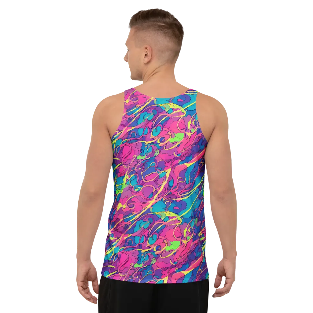 Magenta Velocity on Men's Tank Top — Back