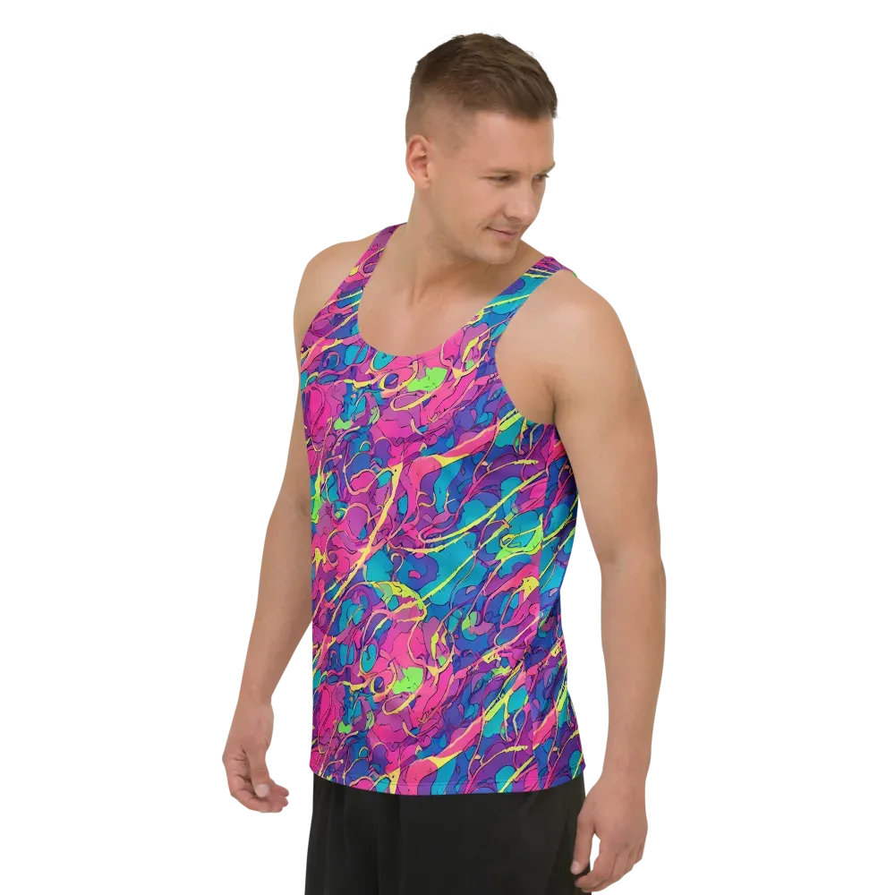Magenta Velocity on Men's Tank Top — Left Front