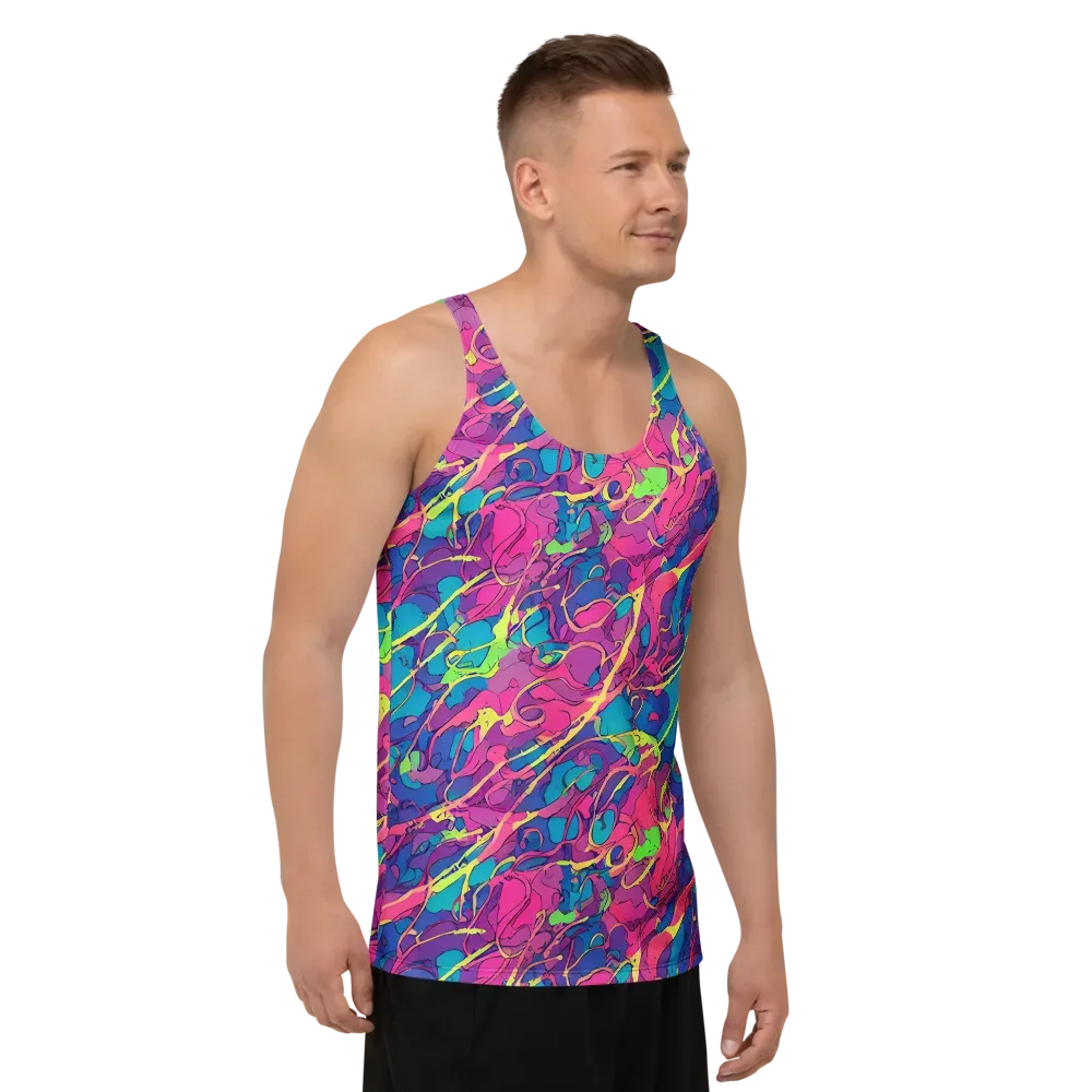 Magenta Velocity on Men's Tank Top — Right Front