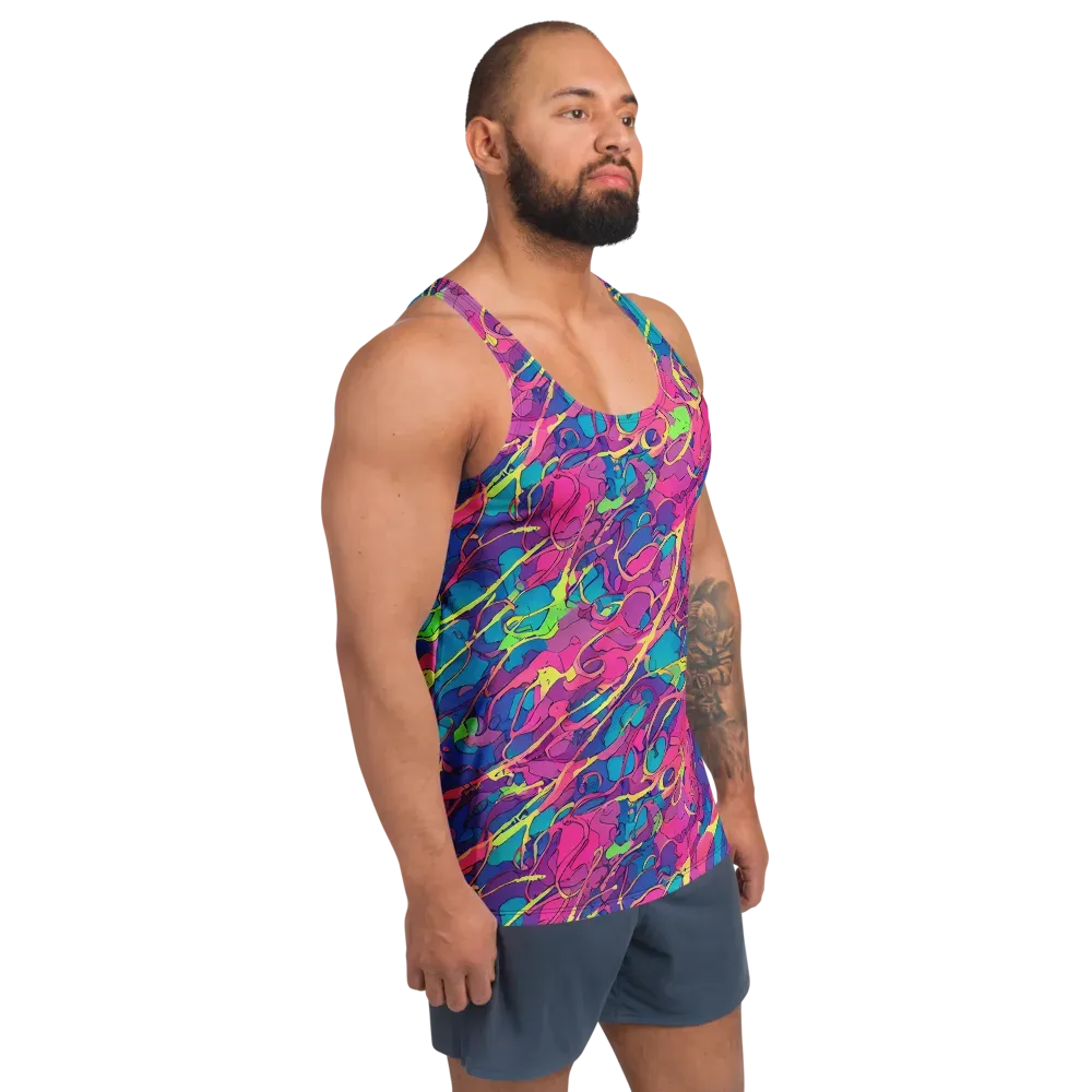 Magenta Velocity on Men's Tank Top — Right Front