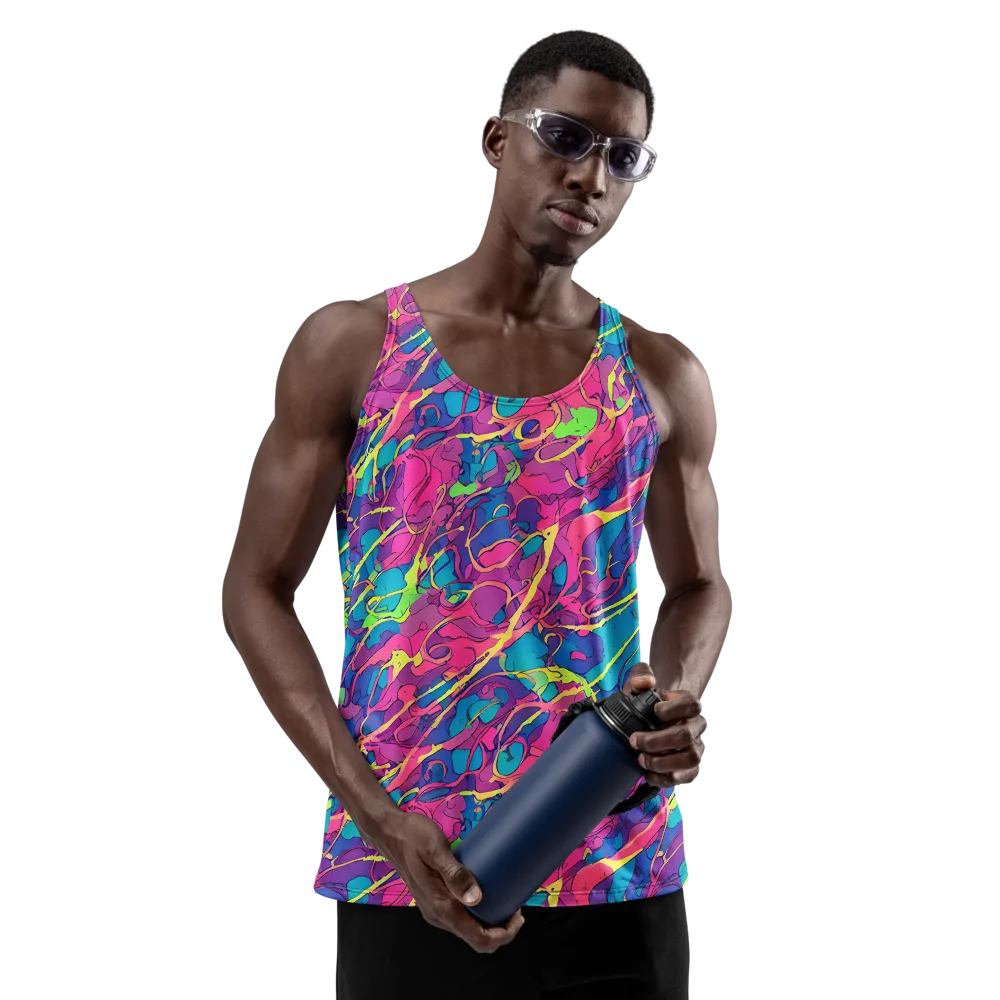 Magenta Velocity on Men's Tank Top — Front