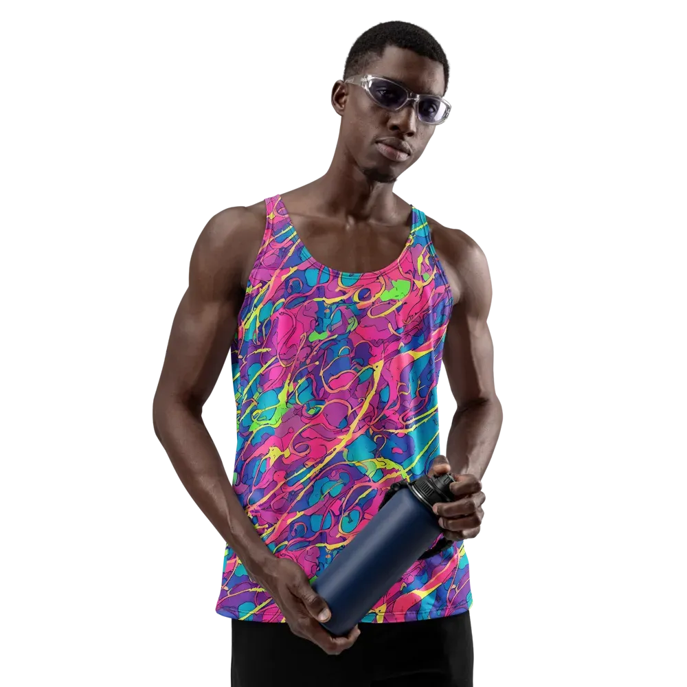 Magenta Velocity on Men's Tank Top — Front