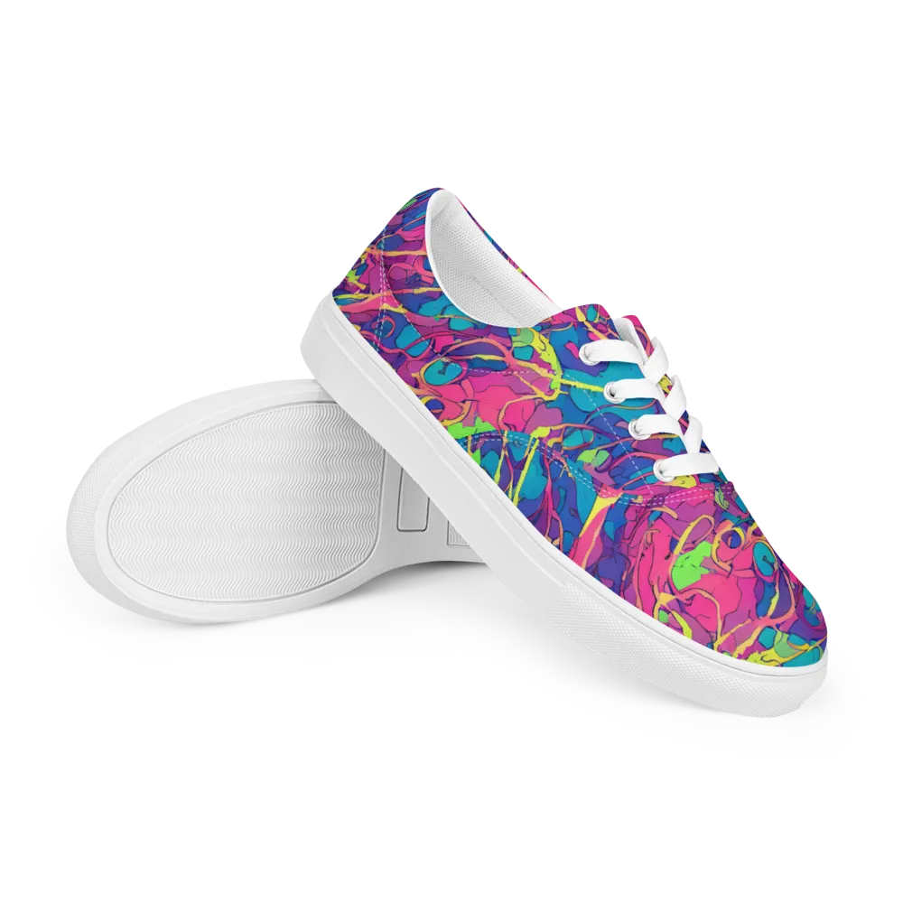 Magenta Velocity on Men's Lace-Up Canvas Shoes — Right Front