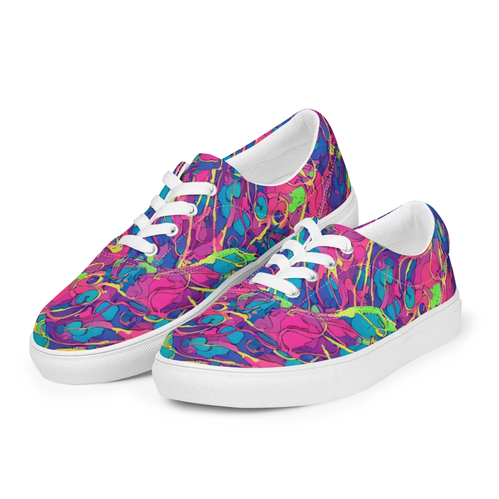 Magenta Velocity on Men's Lace-Up Canvas Shoes — Left Front