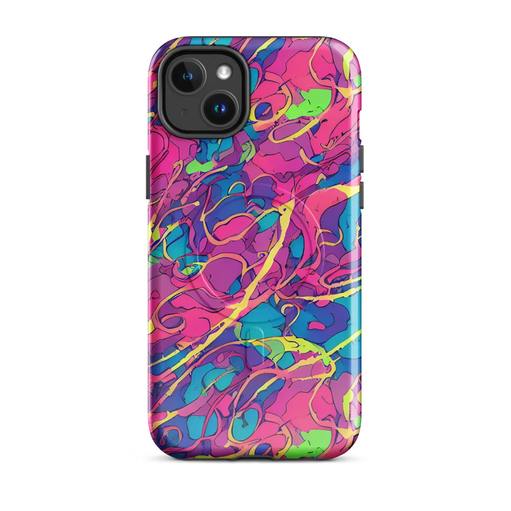Magenta Velocity on MagSafe Tough Case for iPhone® — Front