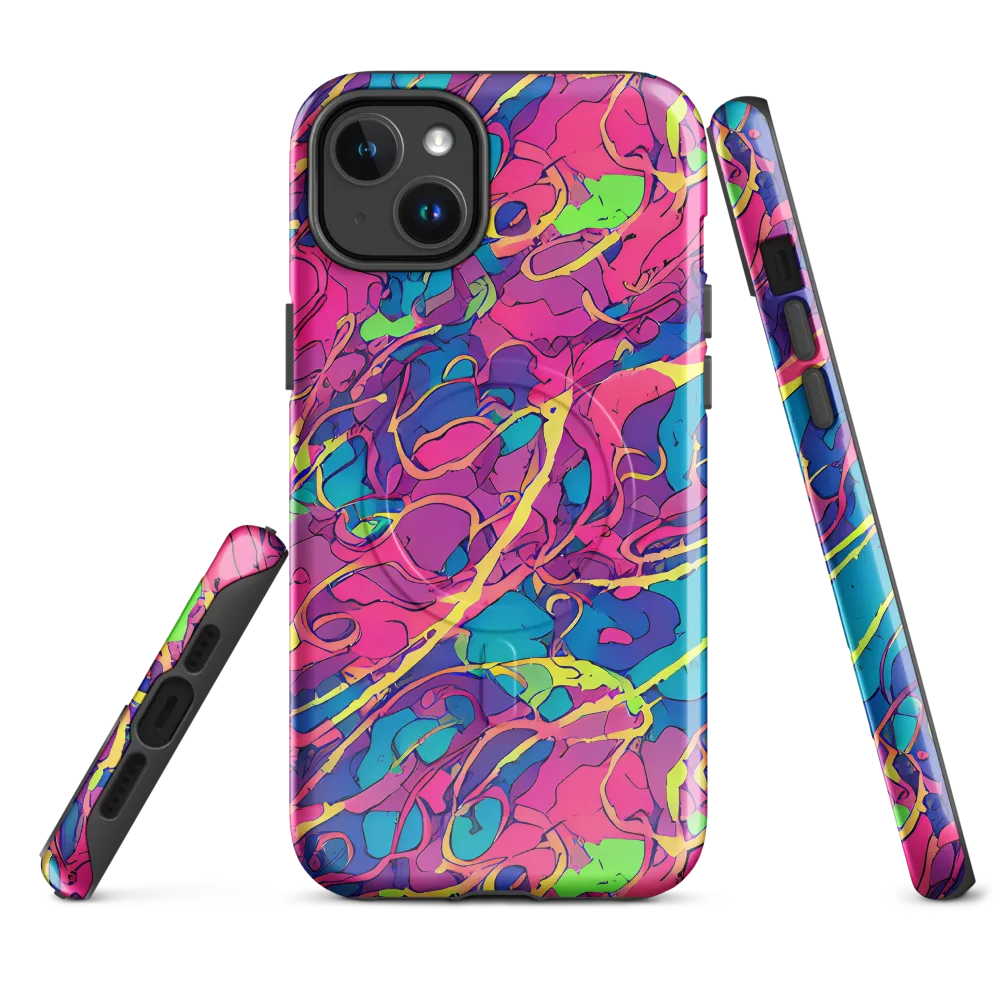 Magenta Velocity on MagSafe Tough Case for iPhone® — Front