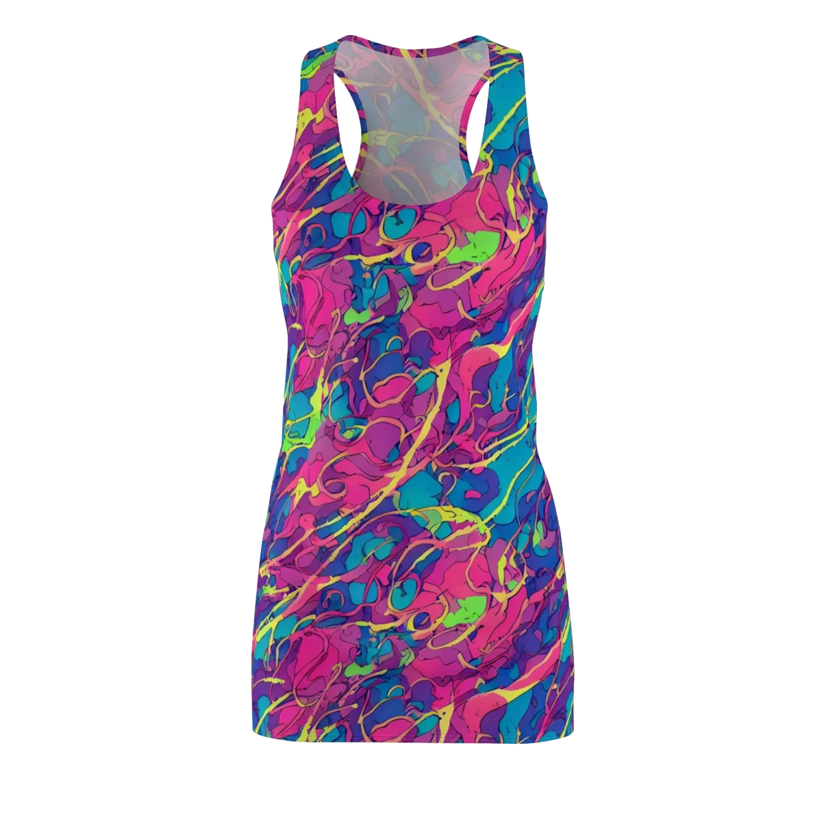 Magenta Velocity on Racerback Dress — Front