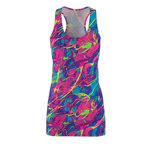 Magenta Velocity on a Racerback Dress