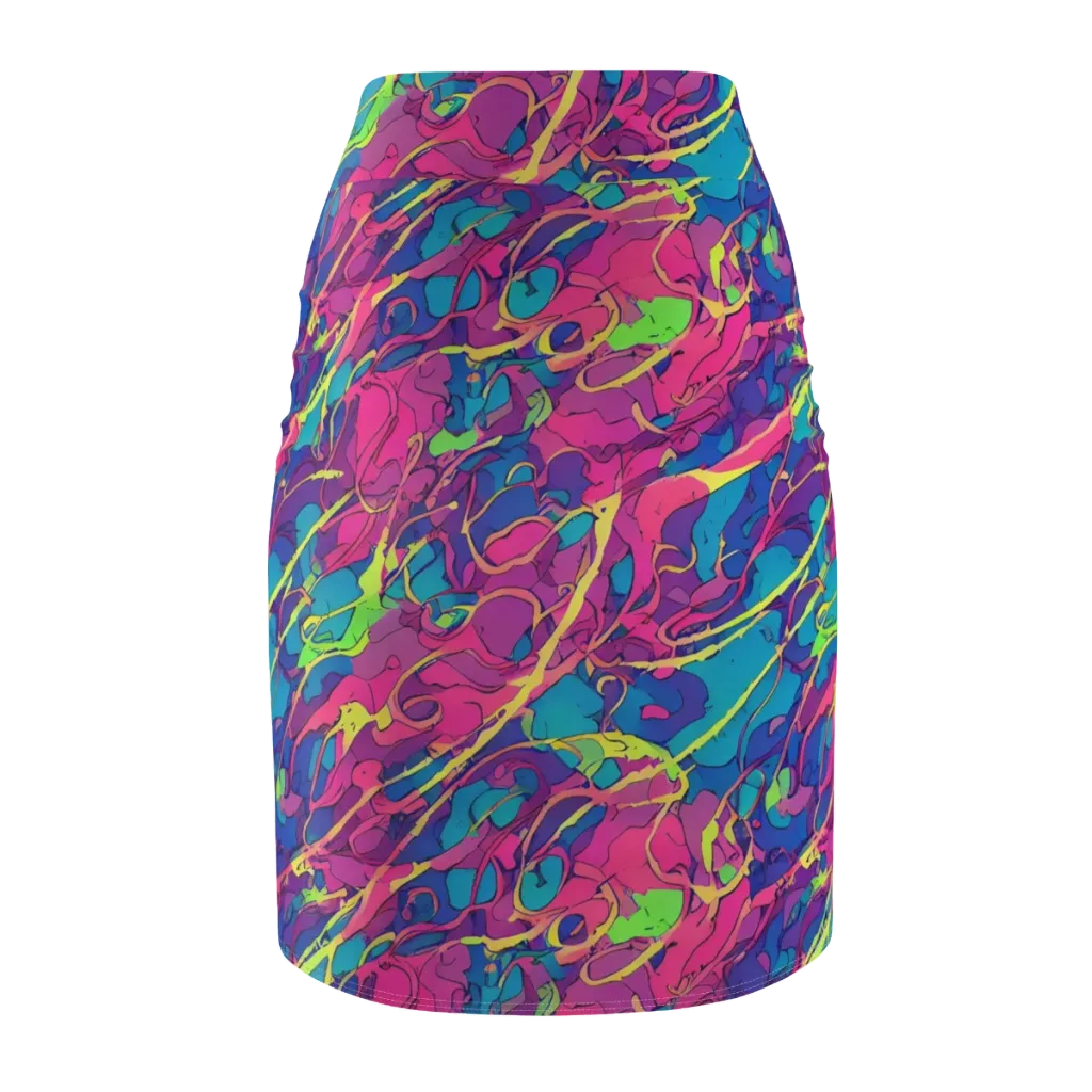 Magenta Velocity on Pencil Skirt — Back