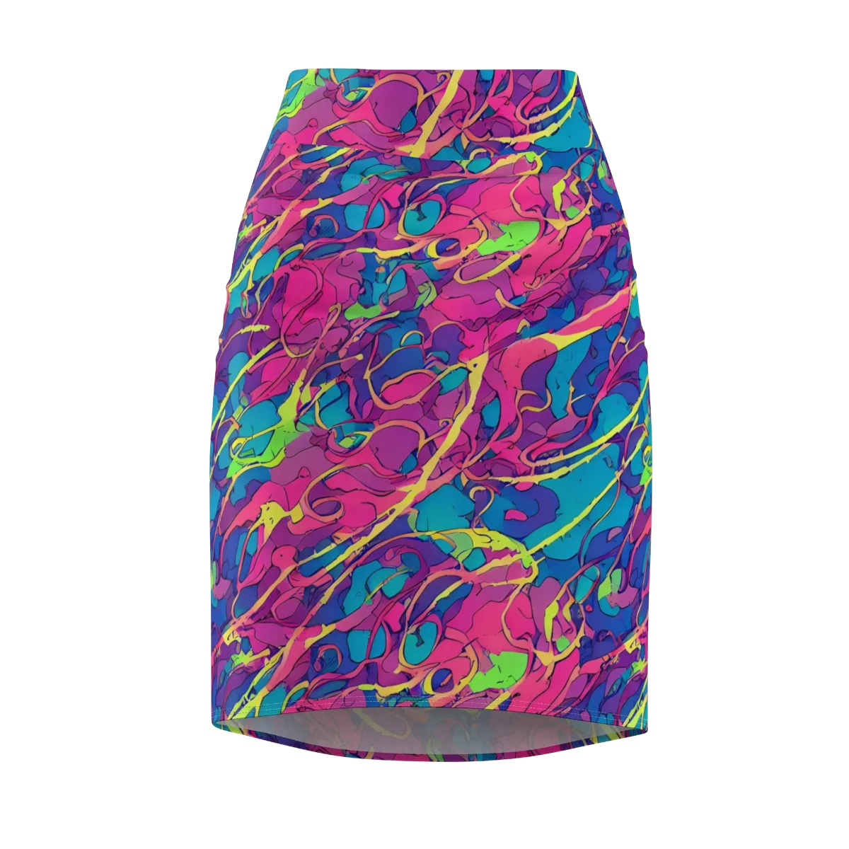 Magenta Velocity on Pencil Skirt — Front