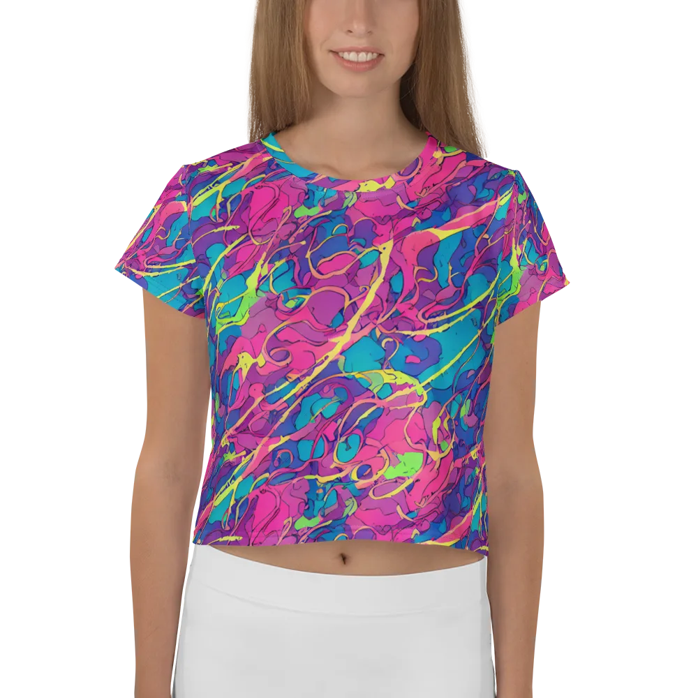 Magenta Velocity on Crop Tee — Front