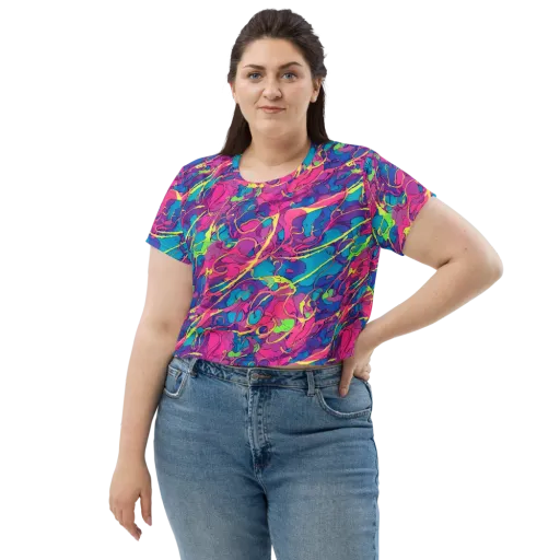 Magenta Velocity on a Crop Tee